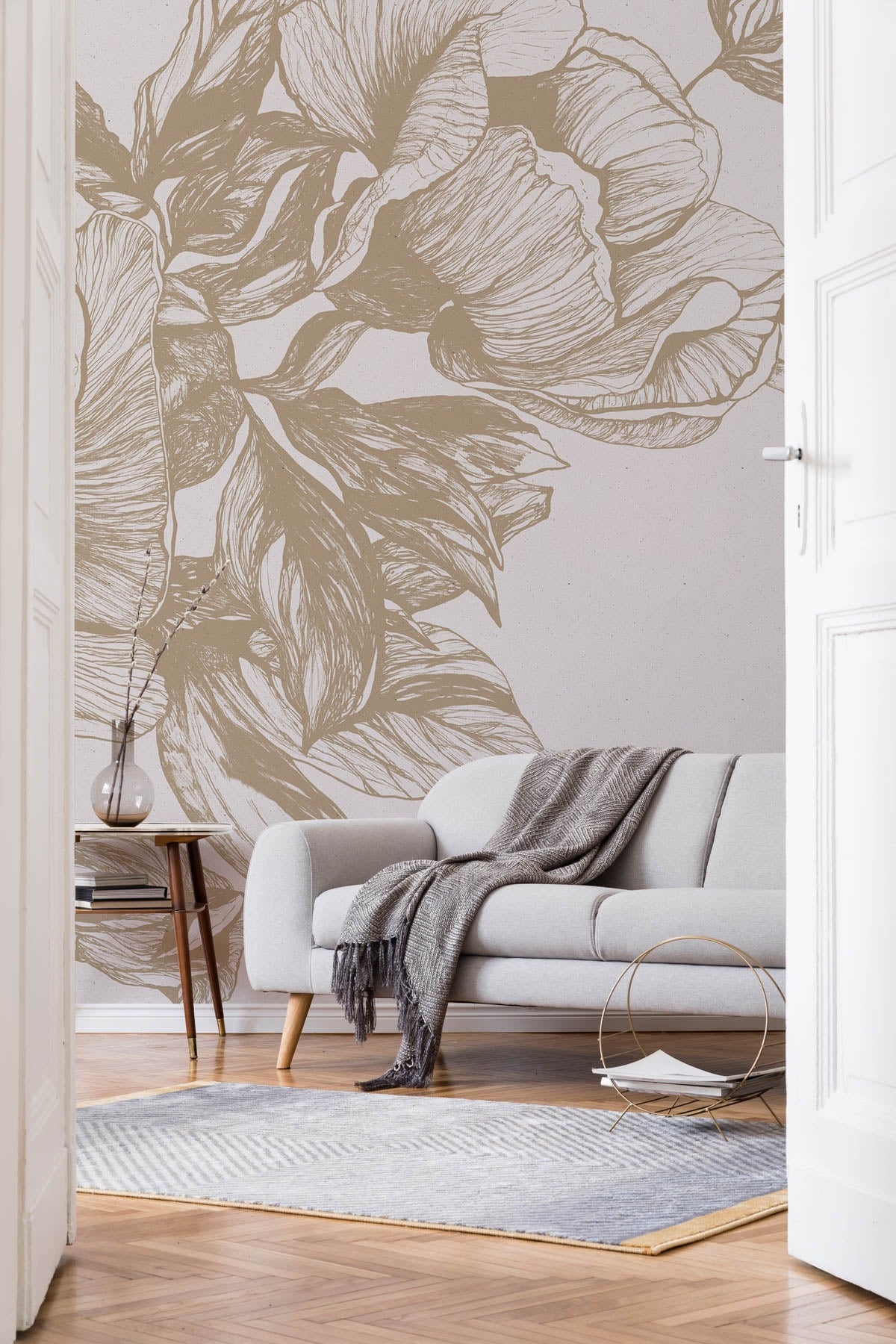 Giant Peonies Mural