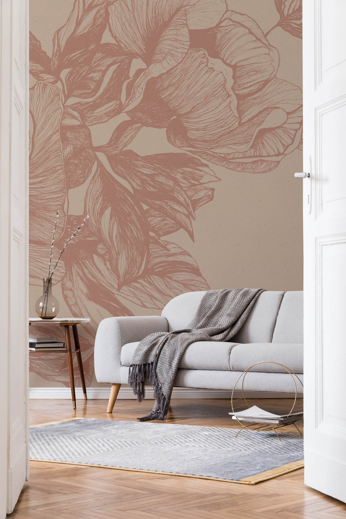 Giant Peonies Mural