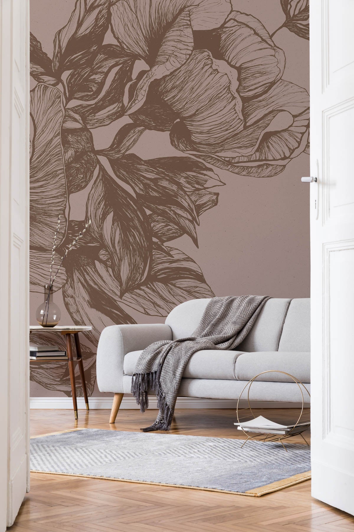 Giant Peonies Mural