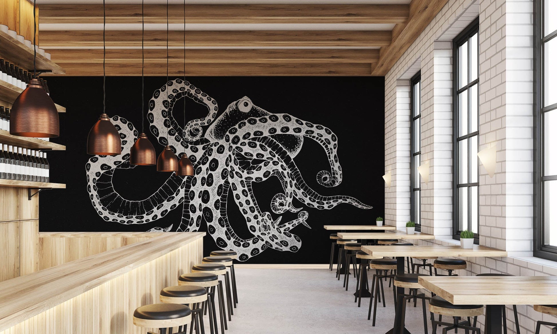 Octopus X Ray Mural