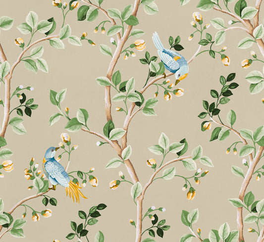 VCB00119 Birds Prosperity Wallpaper