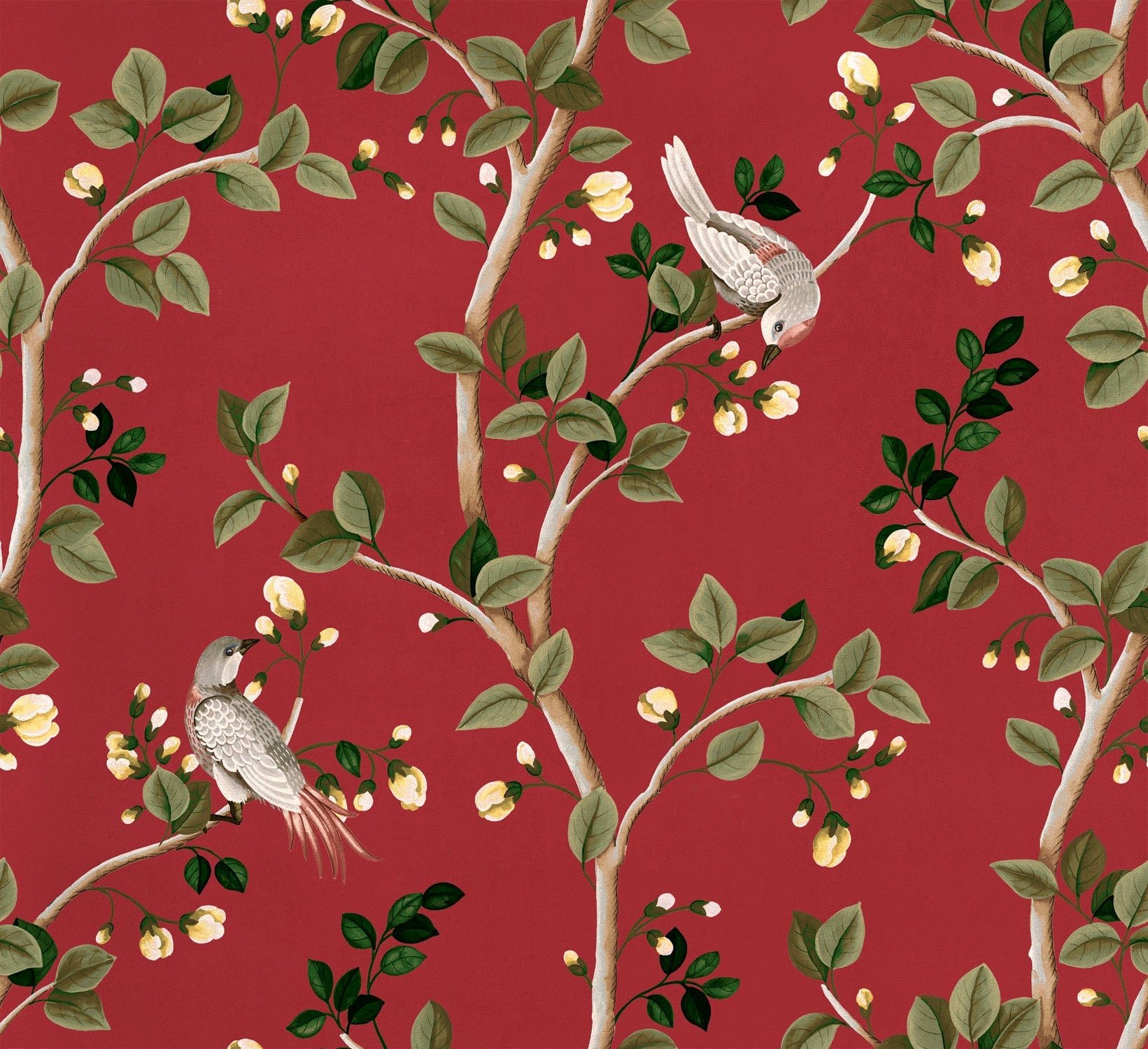 VCB00120 Birds Prosperity Wallpaper