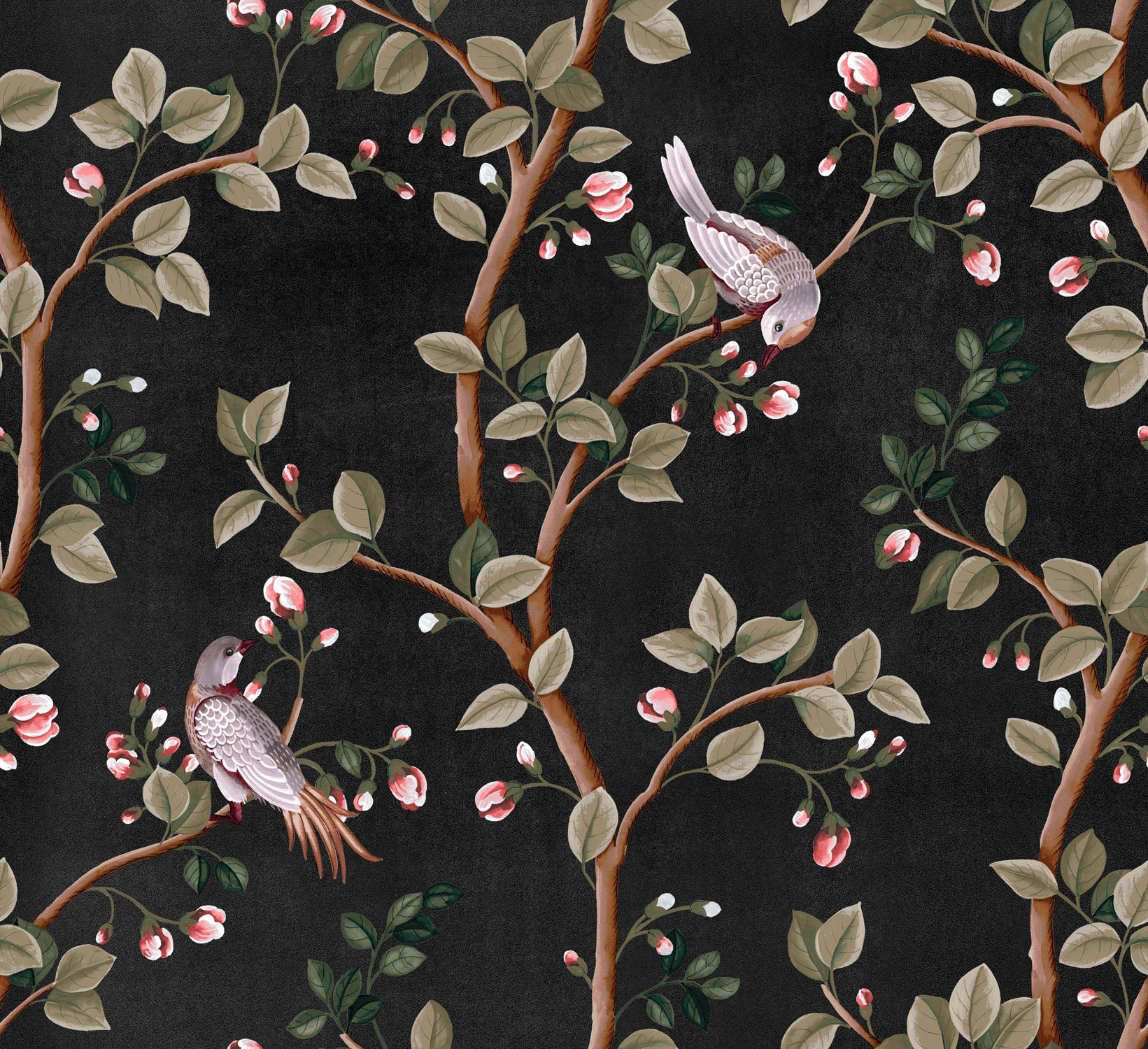 VCB00121 Birds Prosperity Wallpaper