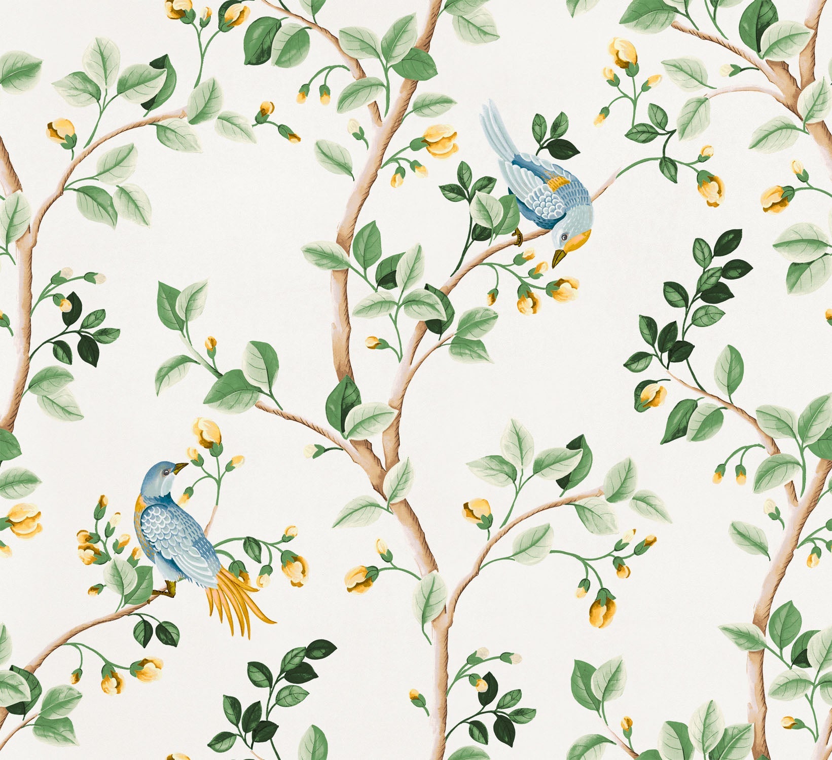 VCB00122 Birds Prosperity Wallpaper