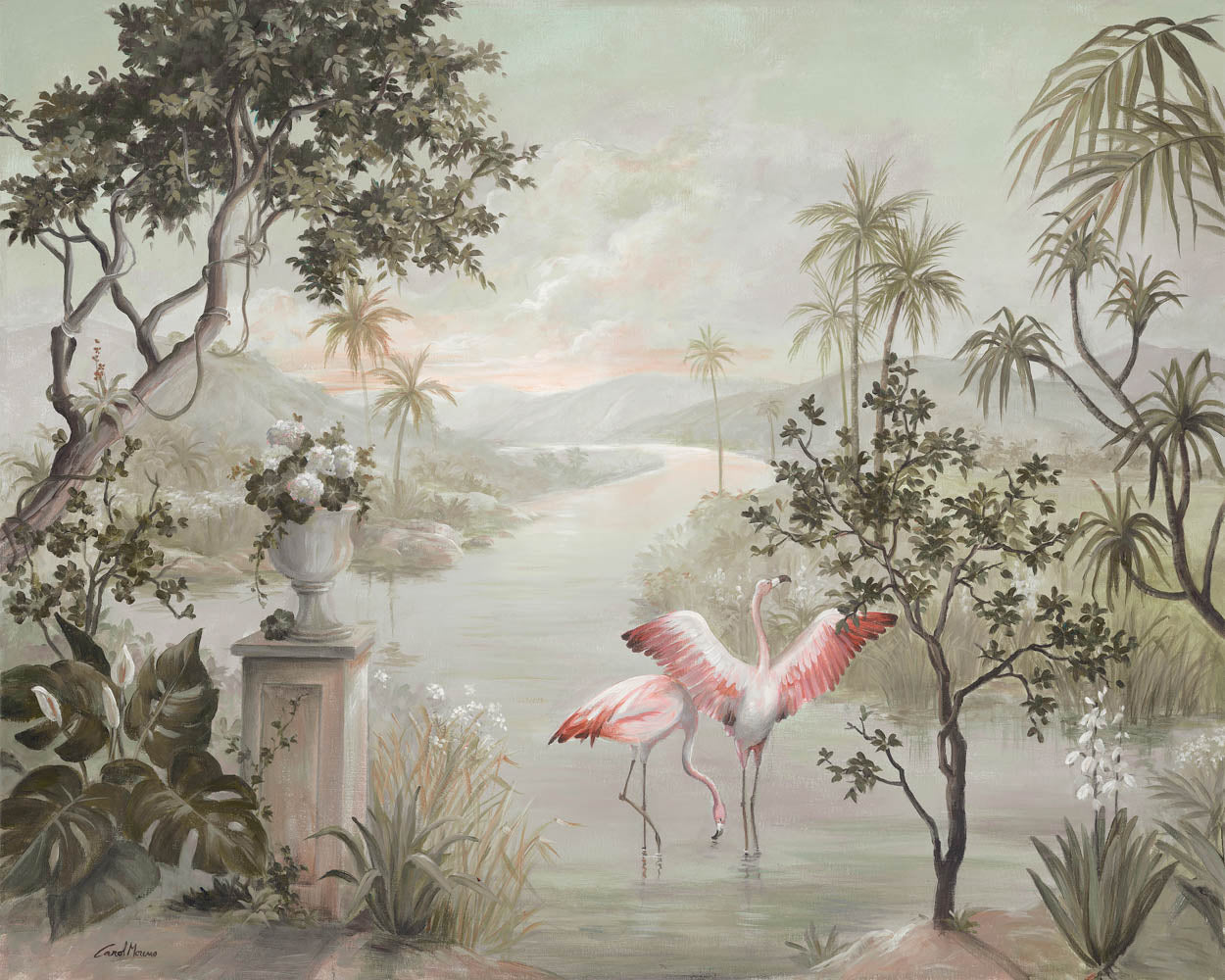 Paisaje con Flamencos VC8000015 Mural