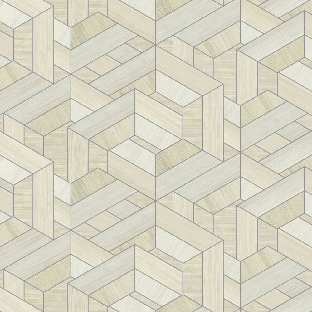 Hexagon VCA00444 Veneer Wallpaper