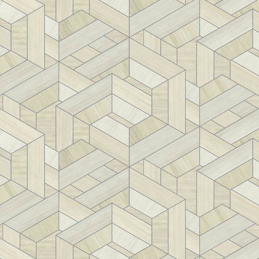 Hexagon VCA00444 Veneer Wallpaper