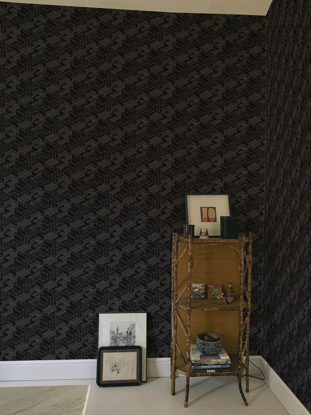 Hexagon VCA00445 Veneer Wallpaper