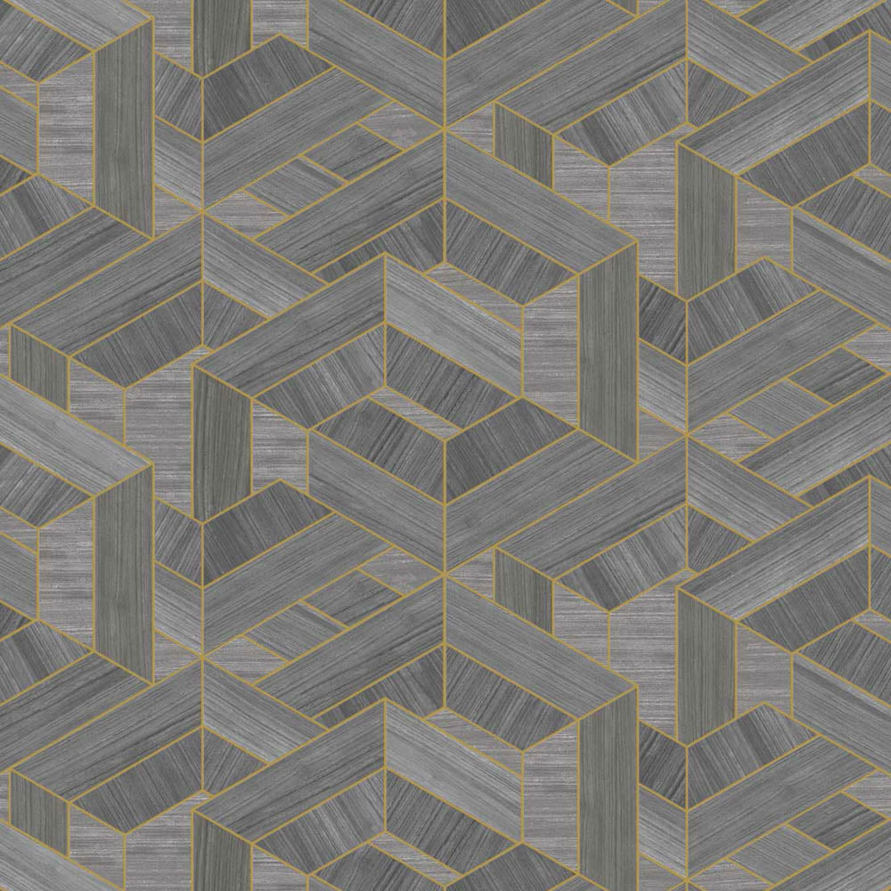 Hexagon VCA00446 Veneer Wallpaper