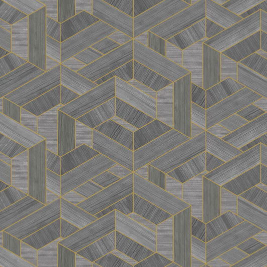 Hexagon VCA00446 Veneer Wallpaper