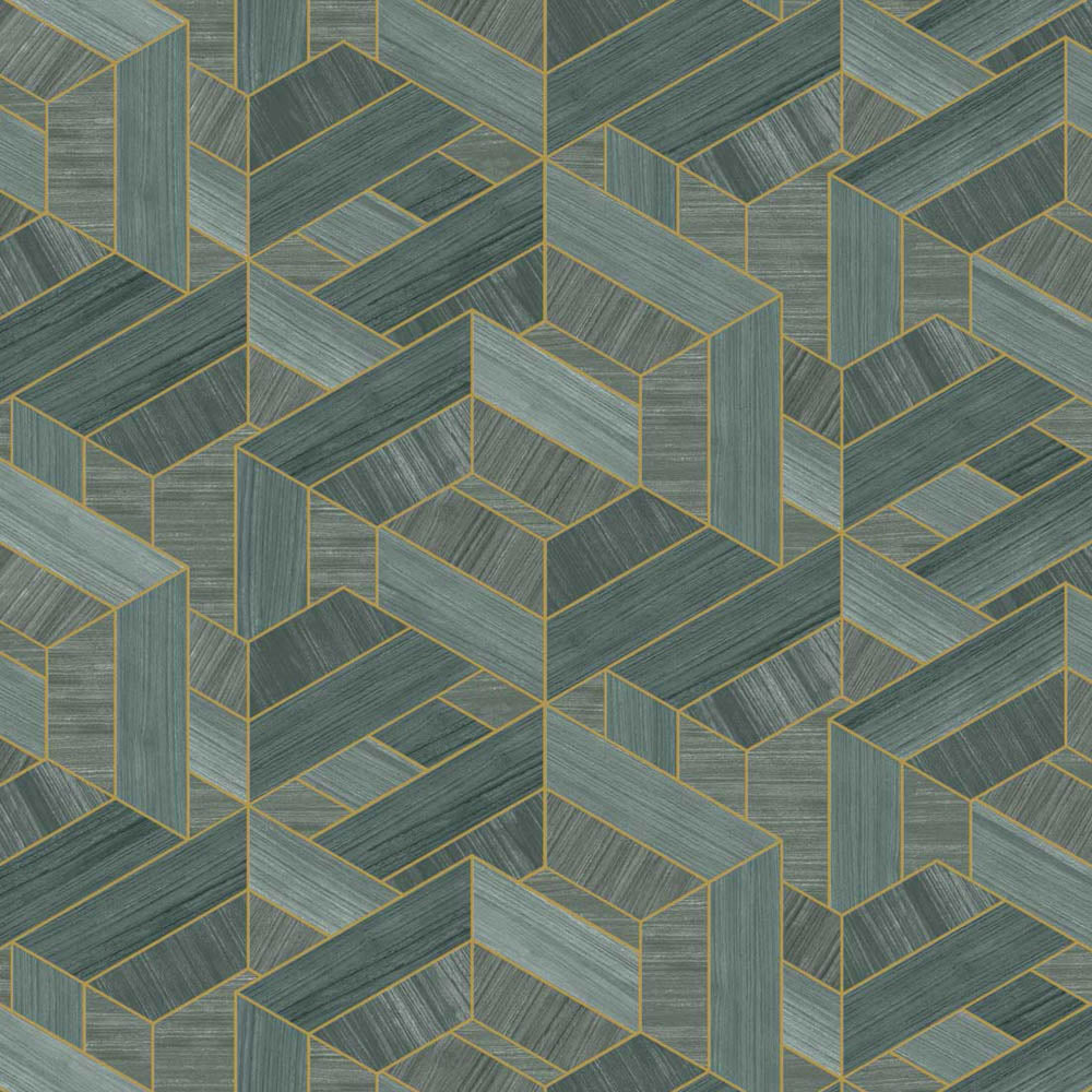 Hexagon VCA00449 Veneer Wallpaper