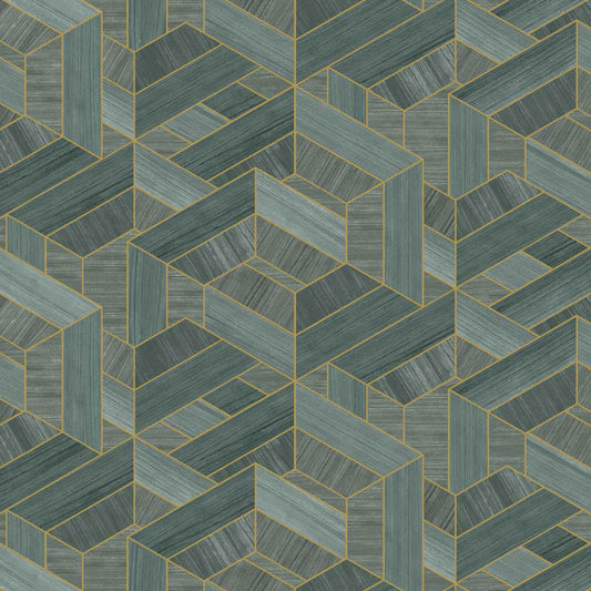 Hexagon VCA00449 Veneer Wallpaper