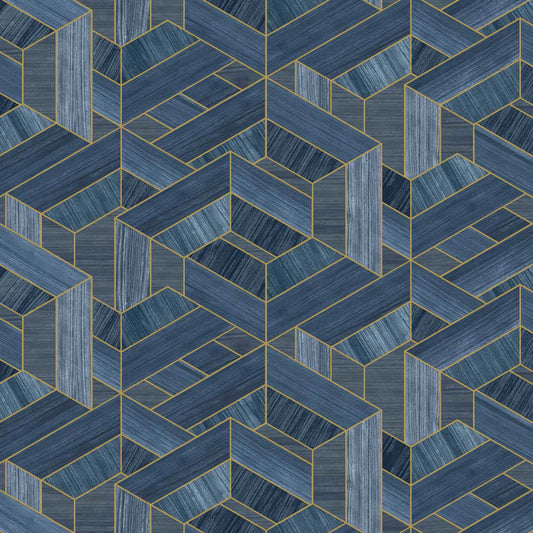 Hexagon VCA00450 Veneer Wallpaper