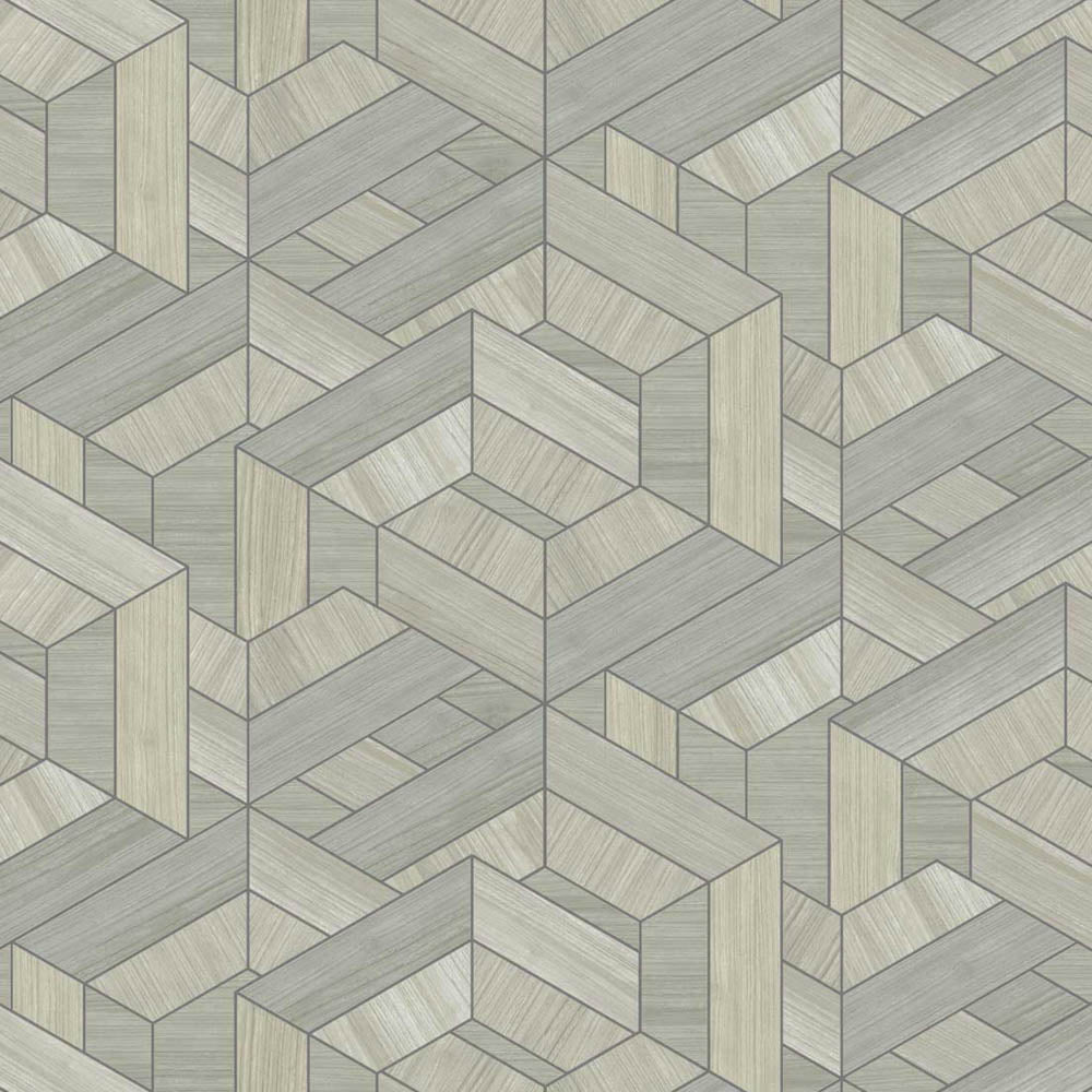 Hexagon VCA00451 Veneer Wallpaper