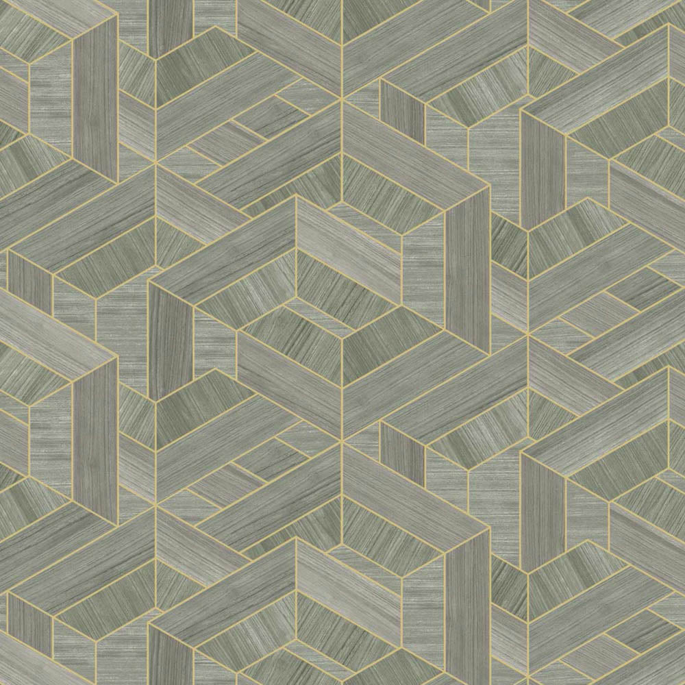 Hexagon VCA00452 Veneer Wallpaper