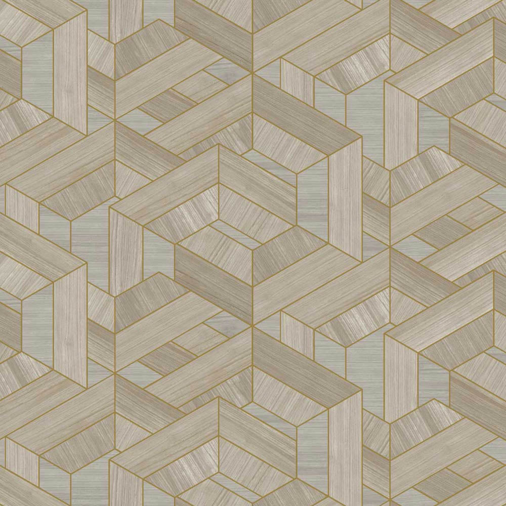 Hexagon VCA00453 Veneer Wallpaper